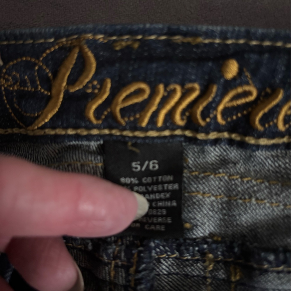 Rue21 Dark Blue Jeans with Gold Accents